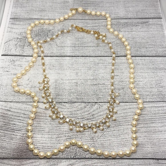 Curated bundle faux pearl necklaces statement - Picture 1 of 5